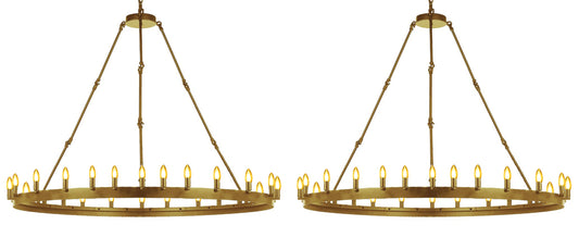 Infuse your living space with a touch of rustic charm and timeless elegance using the Wrought Iron Vintage Barn Metal Castile One Tier Chandelier. With its captivating design and generous dimensions of W63" x H49", this chandelier is a striking addition to industrial loft and rustic-themed interiors.