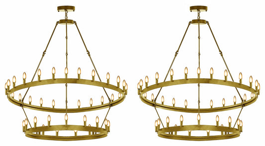 Elegant Wrought Iron Vintage Barn Metal Castile Chandeliers for Industrial Loft and Rustic Lighting - 199603003A
